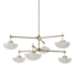 Palecek Cicero 6 Light 50" Wide Chandelier Brass