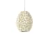 Palecek Juno 15" Wide Wood Pendant Off White