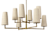 Palecek Irving 8 Light 49" Wide Chandelier Antique Brass