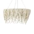 Palecek Selita 4 Light 49" Wide Beaded Ring Chandelier Off White
