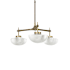 Palecek Cicero 3 Light 28" Wide Chandelier Brass