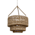 Palecek Veranda 3 Light 30" Wide Pendant Nickel
