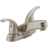 Peerless Core 1.0 GPM Bathroom Faucet Centerset with Ergonomic Blade Handles and Push Pop Drain Assembly - Lifetime Limited Warranty Brilliance Brushed Nickel