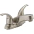 Peerless Core 1.0 GPM Centerset Bathroom Faucet with and Metal Push Pop Drain Assembly - Lifetime Limited Warranty Brilliance Brushed Nickel