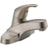 Peerless Core 1.0 GPM Bathroom Faucet Centerset with Single Lever Handle and Push Pop Drain Assembly - Lifetime Limited Warranty Brilliance Brushed Nickel