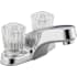Peerless Core 1.0 GPM Bathroom Faucet Centerset with Double Knob Handles and Push Pop Drain Assembly - Lifetime Limited Warranty Chrome