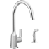 Peerless Ezra 1.5 GPM Single Hole Kitchen Faucet - Includes Escutcheon and Side Spray Chrome