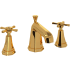 Perrin and Rowe Deco 1.2 GPM Widespread Bathroom Faucet with Pop-Up Drain Assembly English Gold