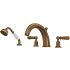 Perrin and Rowe Edwardian Deck Mounted Roman Tub Filler with Built-In Diverter - Includes Hand Shower English Bronze