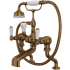 Perrin and Rowe Edwardian Deck Mounted Tub Filler with Built-In Diverter - Includes Hand Shower English Bronze