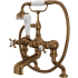 Perrin and Rowe Edwardian Deck Mounted Tub Filler with Built-In Diverter - Includes Hand Shower English Bronze