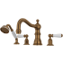 Perrin and Rowe Edwardian Deck Mounted Roman Tub Filler with Built-In Diverter - Includes Hand Shower English Bronze
