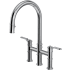 Perrin and Rowe Armstrong 1.8 GPM Widespread Bridge Pull Down Kitchen Faucet Polished Chrome