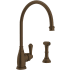 Perrin and Rowe Georgian Era 1.8 GPM Single Hole Kitchen Faucet - Includes Side Spray English Bronze