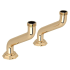 Perrin and Rowe Deco Extended Deck Pillar Unions English Gold