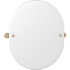 Perrin and Rowe Holborn 23-3/8" W x 24-7/16" H Modern Oval Frameless Bathroom Wall Mirror English Gold