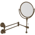 Perrin and Rowe Edwardian 9"W x 14-7/8"H Circular Brass Framed Wall Mounted Make-up Mirror English Bronze