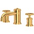 Perrin and Rowe Armstrong 1.2 GPM Widespread Bathroom Faucet With Low Spout English Gold