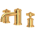 Perrin and Rowe Armstrong 1.2 GPM Widespread Bathroom Faucet With Low Spout English Gold