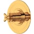 Perrin and Rowe Armstrong Thermostatic Valve Trim Only with Single Cross Handle - Less Rough In English Gold