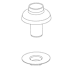 Pfister Amherst 34 Series Side Spray Mounting Flange with Hardware Polished Chrome