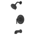 Pfister Vedra Tub and Shower Trim Package with 1.8 GPM Multi Function Shower Head Matte Black