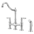Pfister Courant 1.8 GPM Widespread Bridge Kitchen Faucet - Includes Side Spray Polished Chrome