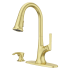 Pfister Ridgeline 1.8 GPM Single Hole Pull Down Kitchen Faucet - Includes Escutcheon Brushed Gold