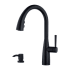 Pfister Raya 1.8 GPM Single Hole Pull Down Kitchen Faucet - Includes Escutcheon Matte Black