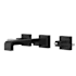 Pfister Verve 1.2 GPM Wall Mounted Widespread Bathroom Faucet with UltraSeal Technology - Less Rough In and Handles Matte Black