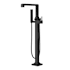 Pfister Verve Floor Mounted Tub Filler with Built-In Diverter and Hand Shower - Less Rough In and Handle Matte Black