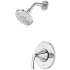 Pfister Woodbury Shower Only Trim Package with 1.8 GPM Multi Function Shower Head with SecurePfit Anti-Wobble Handle, Pforever Seal, and Spot Defense Polished Chrome
