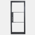 Pinkys Iron Doors Air 4 Thermally Broken Single Flat 46" x 92" Right Hand Outswing Door with Low-E Glass, Black Hinges and 6"Jamb Black