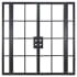 Pinkys Iron Doors Air 5 Thermally Broken Double Flat 120" x 96" Right Hand Outswing Door with 30" Sidelites, Low-E Glass, Black Hinges and 6"Jamb Black
