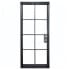 Pinkys Iron Doors Air 5 Thermally Broken Single Flat 34" x 92" Right Hand Outswing Door with Low-E Glass, Black Hinges and 6"Jamb Black