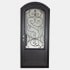 Pinkys Iron Doors Beverly Thermally Broken Single Arch 30" x 81" Right Hand Inswing Door with Low-E Glass, Black Hinges and 6"Jamb Black