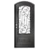 Pinkys Iron Doors Golden Gate Thermally Broken Single Arch 40" x 88" Right Hand Outswing Door with Low-E Glass, Black Hinges and 6"Jamb Black