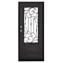 Pinkys Iron Doors Golden Gate Thermally Broken Single Flat 36" x 86" Right Hand Outswing Door with Low-E Glass, Black Hinges and 6"Jamb Black