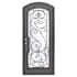 Pinkys Iron Doors Hills Thermally Broken Single Arch 38" x 84" Right Hand Inswing Door with Low-E Glass, Black Hinges and 6"Jamb Black