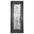 Pinkys Iron Doors Hills Thermally Broken Single Flat 40" x 86" Left Hand Inswing Door with Low-E Glass, Black Hinges and 6"Jamb Black