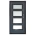 Pinkys Iron Doors Knox Thermally Broken Single Flat 40" x 88" Right Hand Outswing Door with Low-E Glass, Black Hinges and 6"Jamb Black