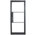 Pinkys Iron Doors Air 4 Single Flat 36" x 81" Right Hand Inswing with Low-E Glass Black