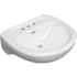 PROFLO Willow Creek 19-1/2" Oval Vitreous China Pedestal Bathroom Sink with Overflow and 3 Faucet Holes at 4" Centers - Sink Only White
