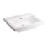 PROFLO Holyoke 24-1/2" Rectangular Fireclay Pedestal Bathroom Sink with Overflow and 3 Faucet Holes at 8" Centers White