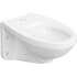 PROFLO Elongated Wall Mount Flush Valve Toilet Bowl Only - Less Flushometer White