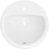 PROFLO Rockaway 19" Circular Vitreous China Drop In Bathroom Sink with Overflow and 1 Faucet Hole at 0" Centers White