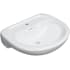 PROFLO Lisbon Valley 24" Oval Vitreous China Pedestal Bathroom Sink with Overflow and 1 Faucet Hole - Sink Only White