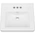 PROFLO 20" Rectangular Vitreous China Wall Mounted Bathroom Sink with Overflow and 3 Faucet Holes at 4" Centers White