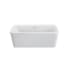 PROFLO Borealis 66" Free Standing Acrylic Soaking Tub with Center Drain, Drain Assembly and Overflow White