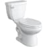 PROFLO Reston 1.28 GPF Two Piece Elongated Toilet with Left Hand Lever White